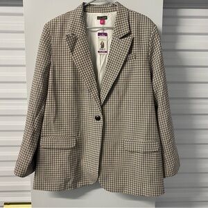 NWT Vince Camuto Fully Lined Plaid Blazer Size XXL